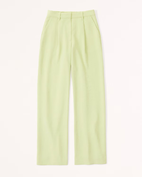 Premium Crepe Tailored Ultra Wide-Leg Pant | Abercrombie & Fitch (US)
