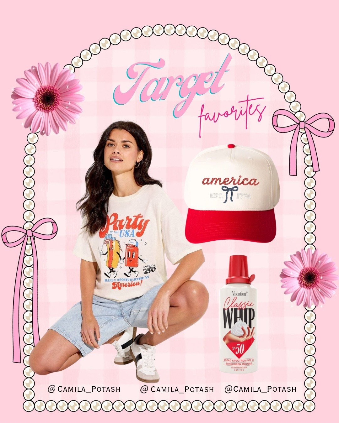 This combo is basically my summer personality right now 🇺🇸✨ A cute graphic tee, vintage-inspired America trucker hat, and SPF that actually looks cute in your beach bag? Say less ❤️🤍💙

I love outfits like this for casual summer days, fireworks, BBQs, beach trips, amusement parks, and coffee runs because it’s comfy but still feels fun and put together. And the Vacation sunscreen mousse has been coming with me everywhere lately ☀️

Everything is linked on my LTK ✨ What’s your favorite piece?

#TargetFinds #AmericanaStyle #GraphicTeeStyle #FourthOfJulyOutfit #PatrioticFashion #SummerOutfits #LTKFashion #TargetStyle #TruckerHat #VacationStyle #CasualSummerOutfits #RedWhiteAndBlue #EverydayStyle #BeachDayEssentials #SummerOOTD #AffordableFashion #CuteCasualOutfits #FashionFinds #SummerAesthetic #CoquetteStyle

Patriotic graphic tee, America trucker hat, summer casual outfits, Fourth of July fashion, Americana outfit ideas, beach day essentials, SPF sunscreen mousse, cute everyday outfits, Target fashion finds, red white and blue aesthetic, casual chic summer style, trendy trucker hats, patriotic summer outfits, vacation outfit inspiration, LTK fashion finds @Target

#LTKfitnessgoals #LTKootd #LTKmomlife