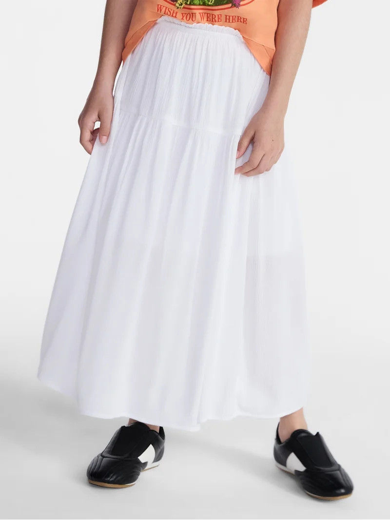 Weekend Academy Girls Maxi Skirt with Side Tie, Sizes 4-18 | Walmart (US)