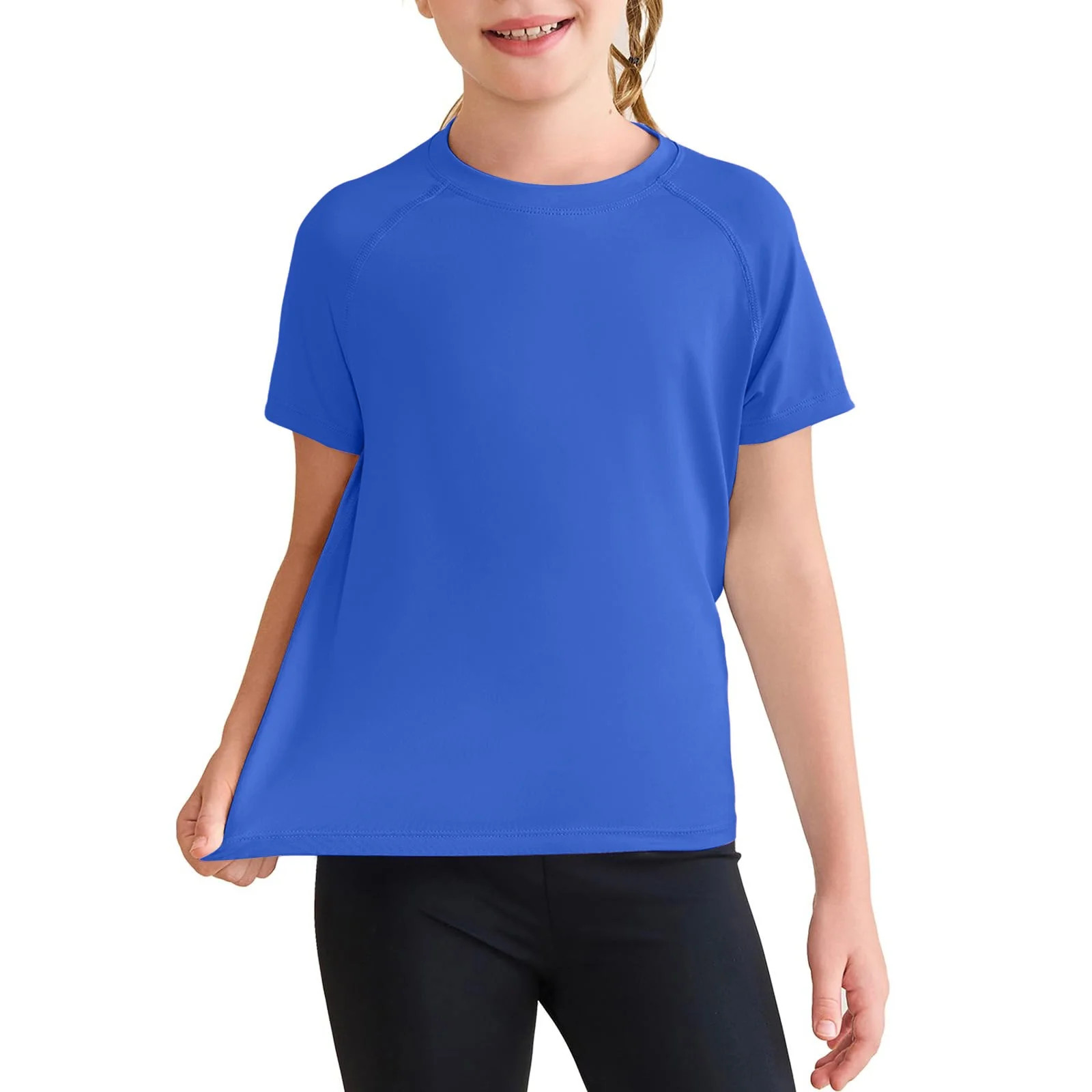 XADYUY Girls Athletic Shirts Size 14-16 Short Sleeve Quick Dry Teen Shirts Summer Crewneck Athlet... | Walmart (US)