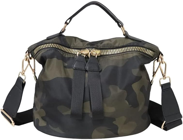 PAKFIEKS Women Nylon Handbag Anti-theft Casual Lightweight Travel Shopping Shoulder Bag Waterproo... | Amazon (US)