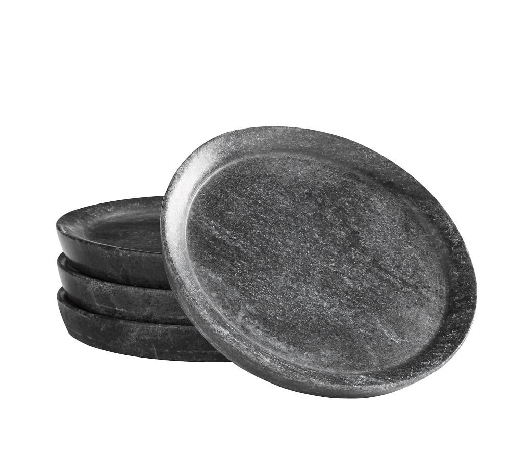Black Marble Coasters, Set of 4 | Pottery Barn (US)