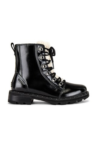 Sorel Lennox Lace Cozy Bootie in Black from Revolve.com | Revolve Clothing (Global)