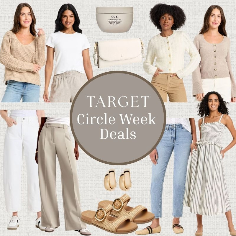 Target Circle Week is here 🙌 So many good neutral basics — cozy knits, easy tees, wide-leg pants, and the cutest sandals for spring. Perfect pieces you can mix, match, and wear on repeat (and yes… they’re on sale 👀)

// Target, Target Finds, Target Deals, Target Sale, Target Fashion, Target Womens Fashion, Target Clothing, Target Outfits, Target Outfits Women, Target Basics, Target Accessories, Skincare, Skincare Products 

 #LTKootd #LTKSeasonal #LTKSaleAlert