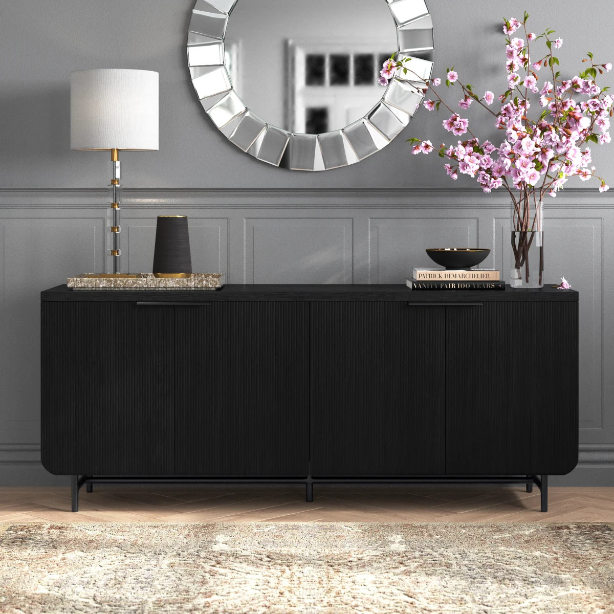 Ludlow 69" Reeded 4-Door Sideboard | Wayfair North America