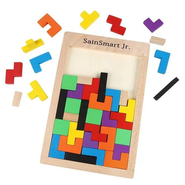SainSmart Jr.Puzzle Tangram Jigsaw Wooden Puzzle 40 PCS - Walmart.com | Walmart (US)
