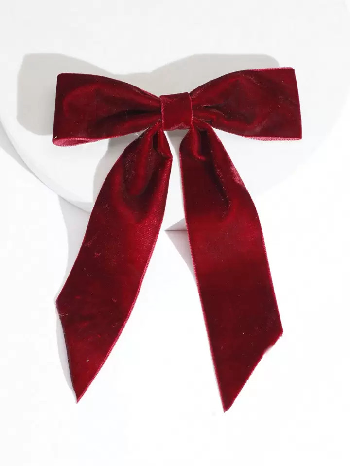1pc Women's Velvet Big Bow Hair Clip, Sweet & Vintage Style Hair Accessory For Daily Wear, Partie... | SHEIN