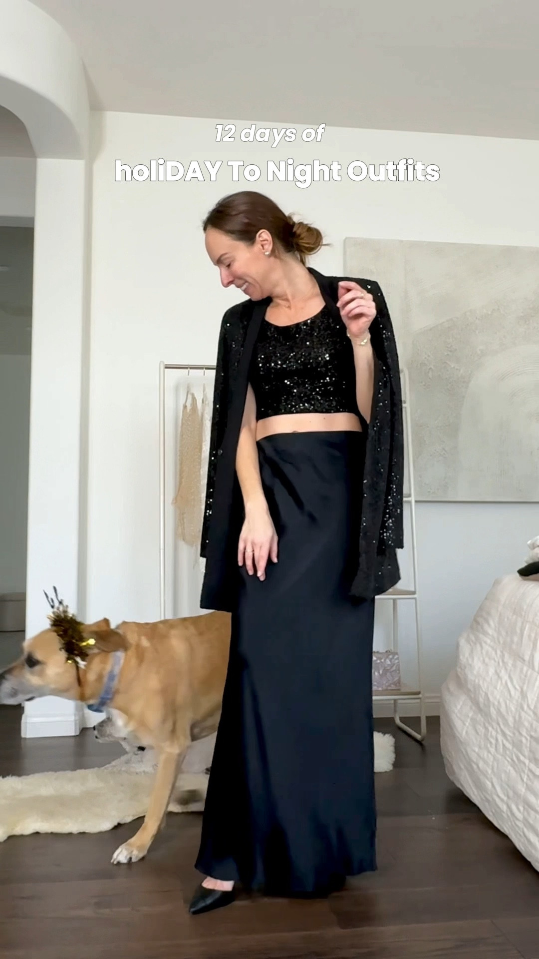 ✨ 12 Days of holiDAY to Night Outfits ✨Day 12: Maxi Skirt 💌 

I’m so happy maxi skirts from the ‘90s are back! 🙌🏼 I love their minimalist vibes, and the column shape is so elongating. This one (available in tons of colors!) is super comfy thanks to the elastic waistband. Here’s how I’m styling it for New Year’s:

☀️ Daytime: A cozy oversized sweater creates the perfect contrast with a silky skirt. I got mine in petite so I can wear it with flats—like these silver sneakers that helped me shine through the holidays. ✨

🌙 Night: I’m not usually into showing off so much midriff, but I love the balance of being mostly covered with just a peek of skin. Plus, anything goes for NYE! 🎉

I hope you loved our 12 Days of holiDAY to Night Outfits series as much as I did and it brings you outfit inspo into 2025. Wishing you a Happy New Year my loves! 💛

#LTKParties #LTKHoliday #LTKSeasonal