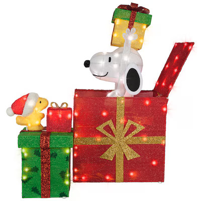 Peanuts 34.49-in Freestanding Yard decoration with White LED Lights | Lowe's
