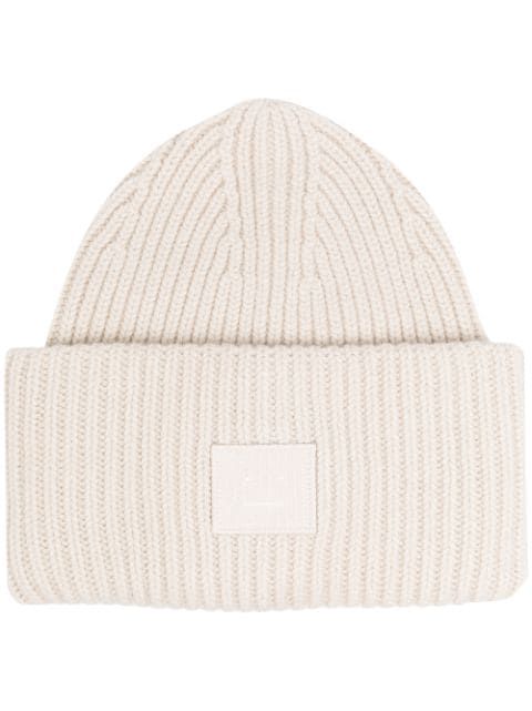 face-patch knitted beanie | Farfetch (UK)
