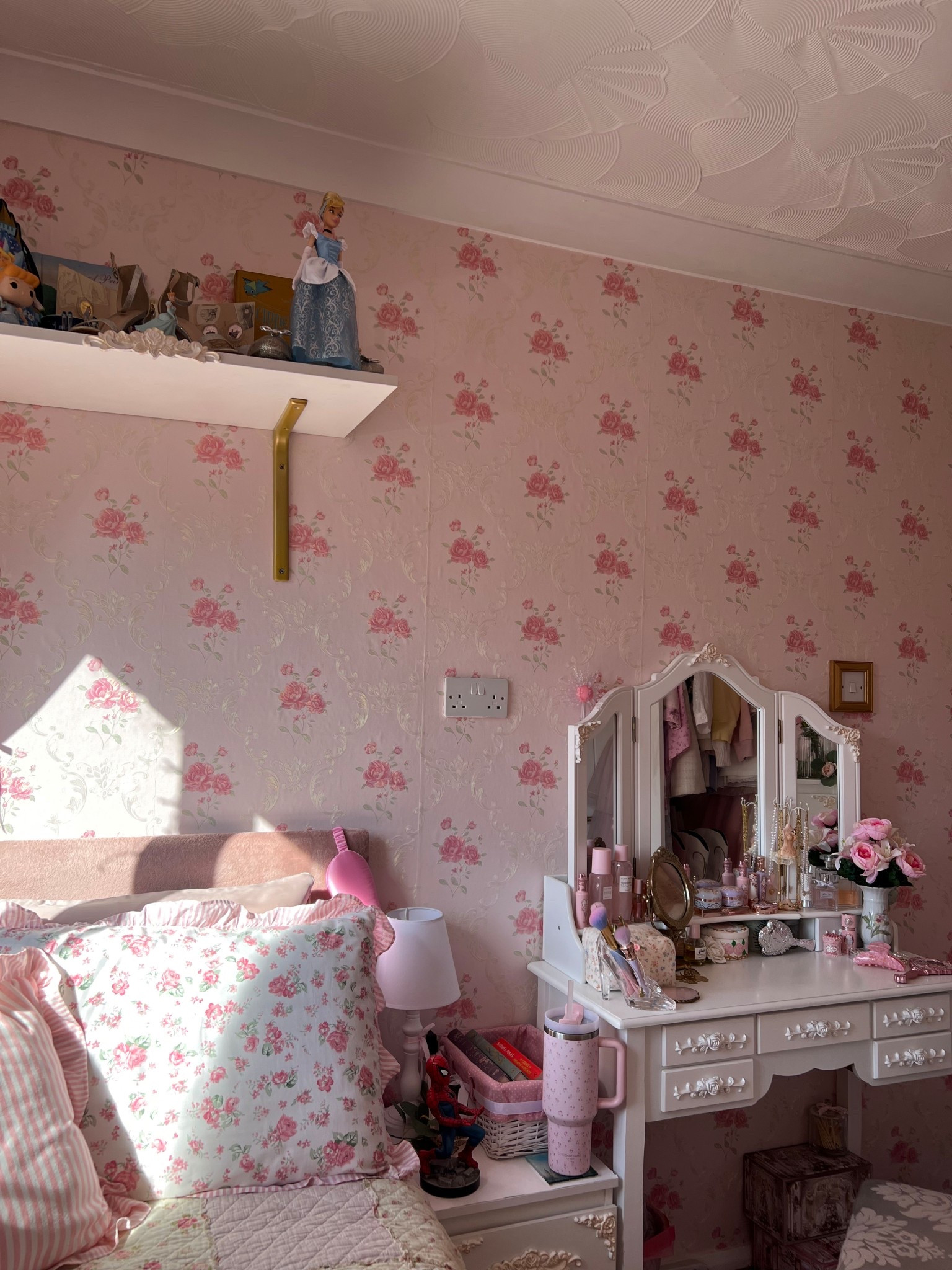 My cutest bedroom🌸✨  floral wallpaper, wallpaper, pink wallpaper, self adhesive wallpaper, flower wallpaper, coquette bedroom, pink bedroom, pink aesthetic✨

#LTKuk #LTKspring #LTKluxury