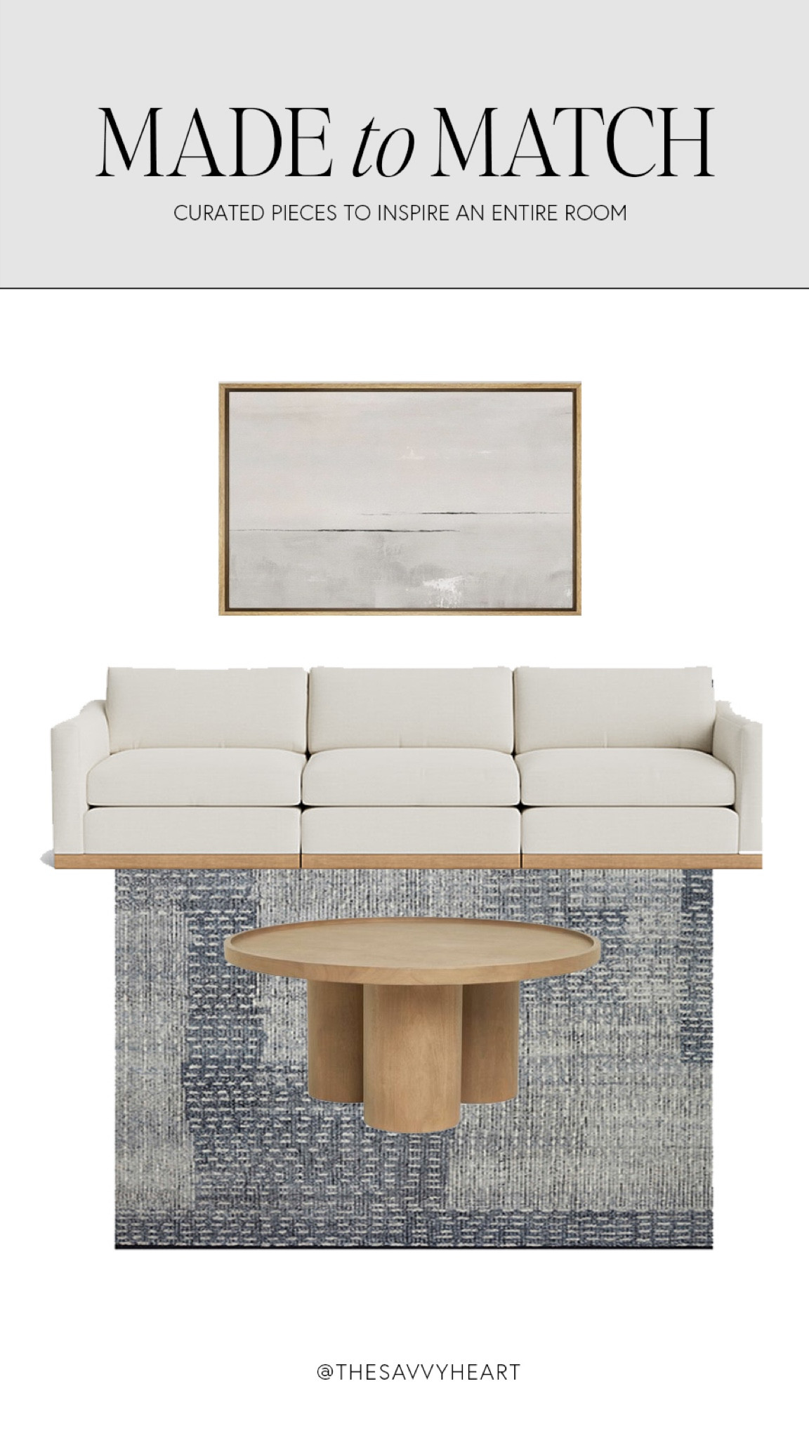 California casual- cream, white, ocean blue transitional living room design. 