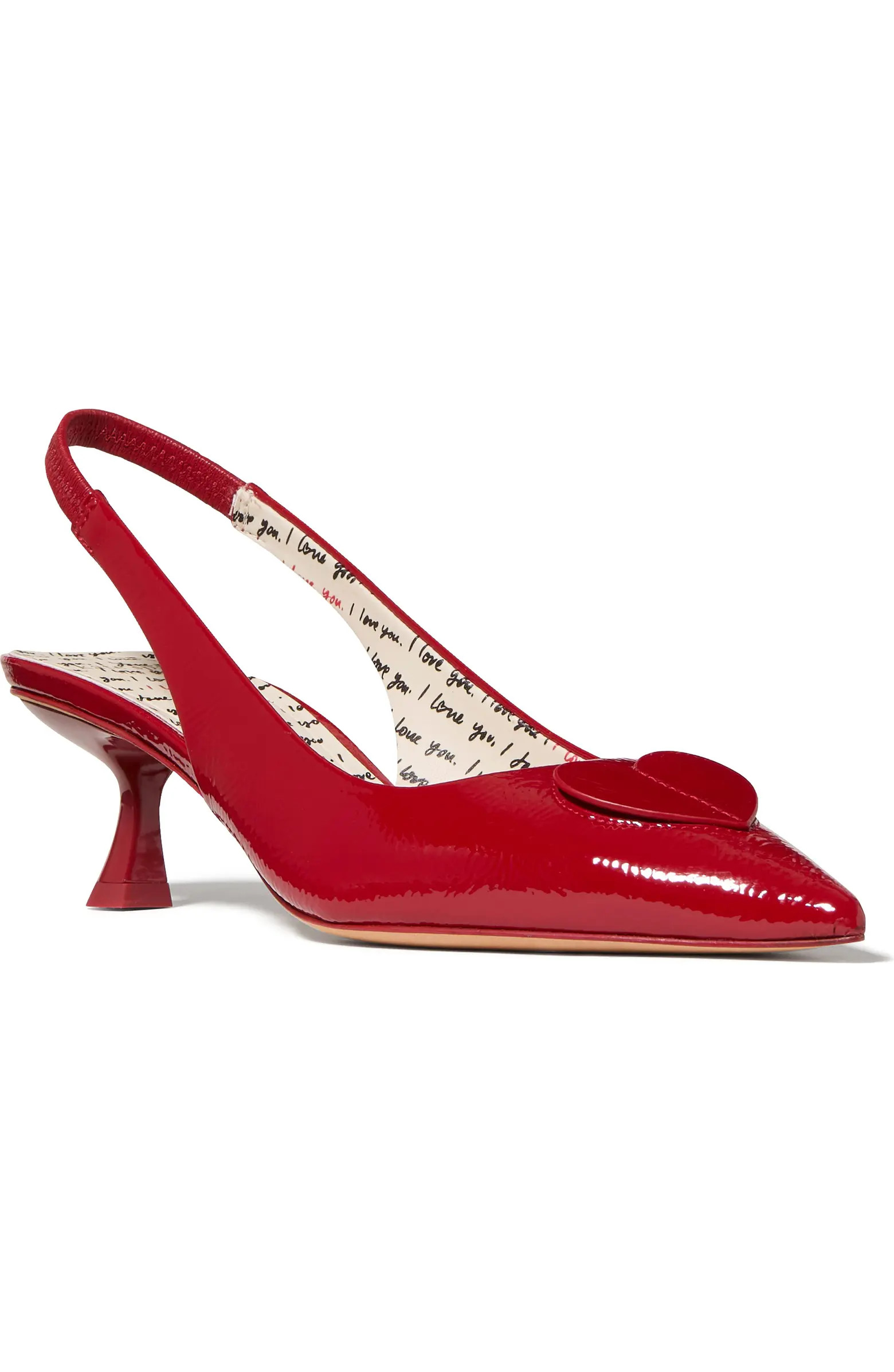 lover crinkle patent leather slingback pump (Women) | Nordstrom