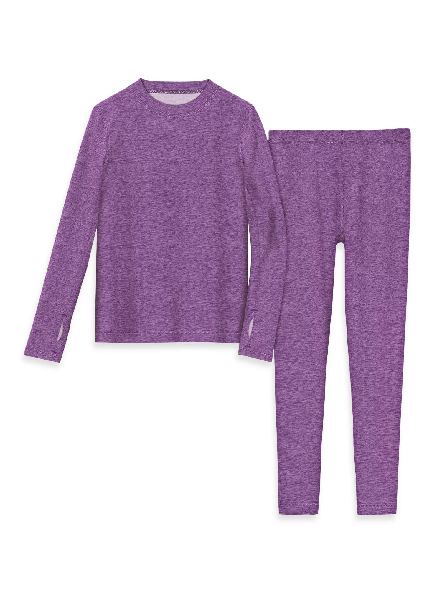 Athletic Works Girls Thermal Top & Bottom Set, Sizes XS-2XL | Walmart (US)