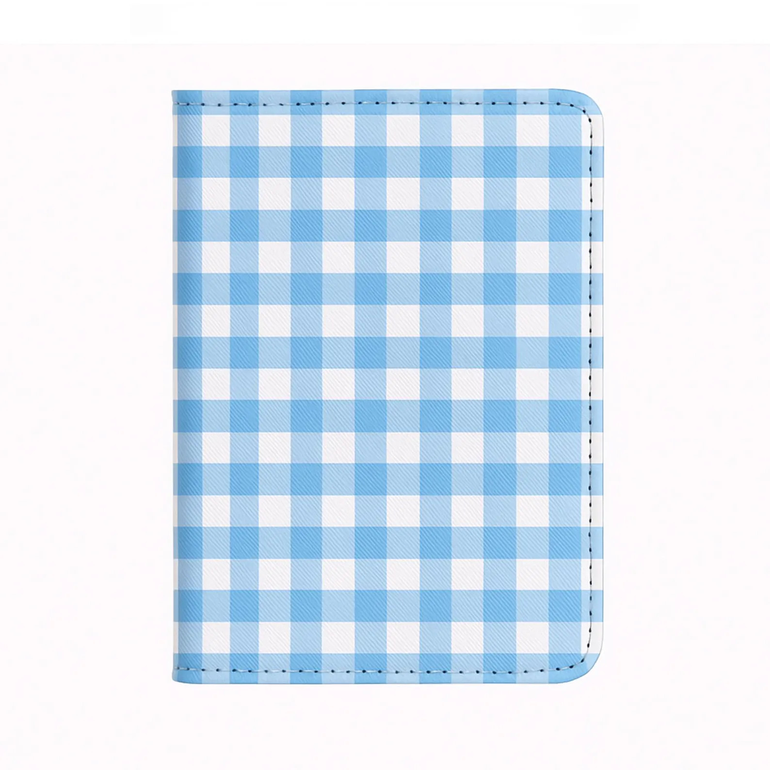 Jolitee Premium PU Vegan Leather Passport Holder, Blue Checkered | Etsy (Global)