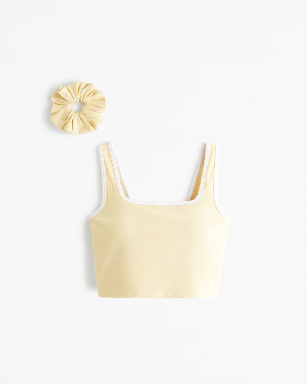 YPB sculptLUX Squareneck Slim Tank | Abercrombie & Fitch (US)