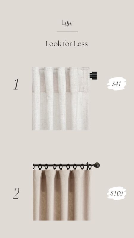 Look for Less: Linen Curtains

#LTKstyletip #LTKhome #LTKfindsunder50