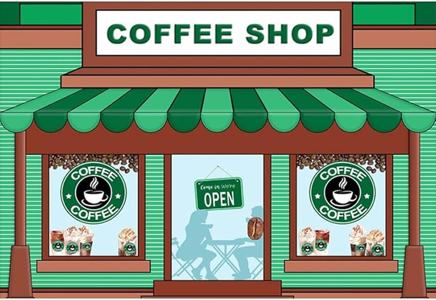 8x6ft Coffee Shop Backdrop for Photography Green Stripes Booth Decoration Props Ice Cream Backgro... | Amazon (US)