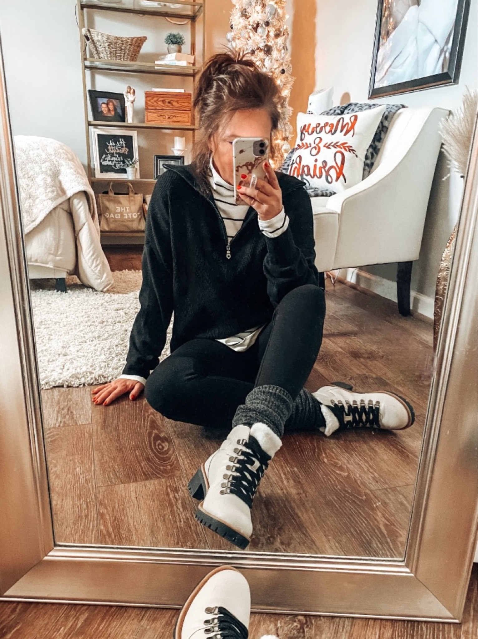 Fleece Lined leggings, CYBER MONDAY SALE@ Amazon. Fits tts, best seller! 

1/2 zip comes in more colors fits tts, turtleneck, hiking boots, winter boots, leggings outfit, winter outfit, Christmas, gift ideas, gifts for her, holiday, winter 

#LTKFindsUnder50 #LTKStyleTip #LTKSaleAlert