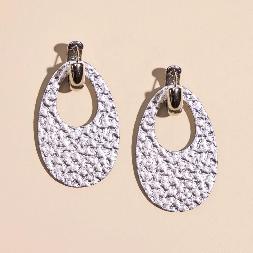 Hammered Silver Olivia | Nickel and Suede