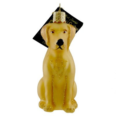 Old World Christmas 4.0 Inch Labrador Retriever Yellow Dog Lab Best Friend Tree Ornaments | Target