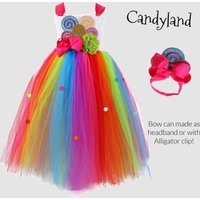 Candyland Halloween Costume, Candy Inspired Tutu Dress, Tulle Baby | Etsy (US)