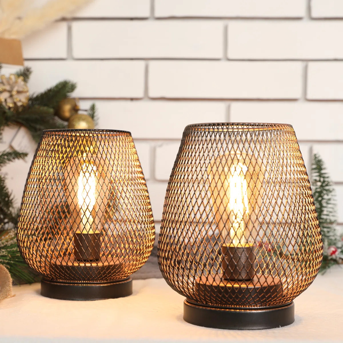 Decorate your home or office with this fashion cage lantern lamp. The sturdy base makes it ideal ... | Wayfair North America