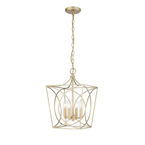ML Lighting Tracy - 4 Light Pendant-16.3 Inches Tall and 12 Inches Wide-Painted Modern Gold Finish -Traditional Installation | Amazon (US)