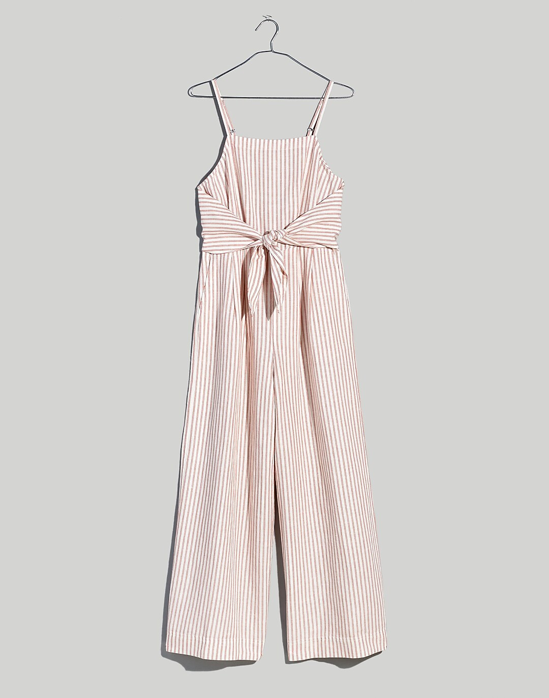 Tie-Waist Crop Wide-Leg Jumpsuit in Stripe | Madewell