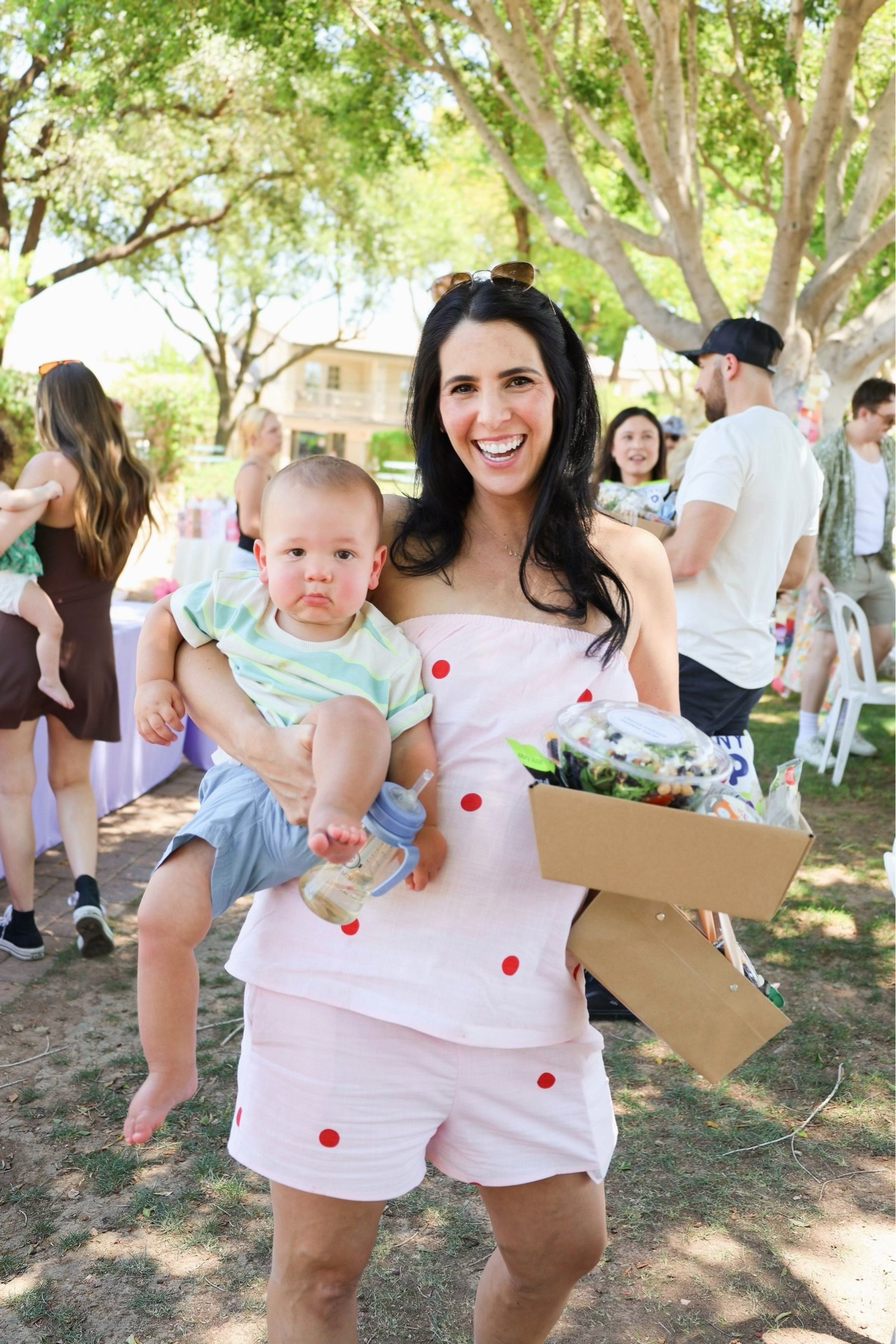 32 weeks pregnant OOTD- Summer time ☀️ polka dot set by Amazon.

#LTKootd #LTKSaleAlert #LTKBump