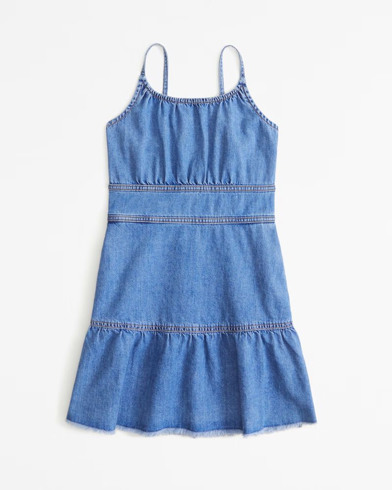 denim mini dress | Abercrombie & Fitch (US)