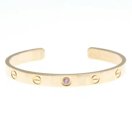 Pre-Owned Cartier Love Bracelet Open 1P Pink Sapphire Bangle Pink Gold (18K) Sapphire... (Good) | Walmart (US)
