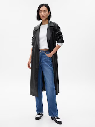 Vegan Leather Trench Coat | Gap (US)