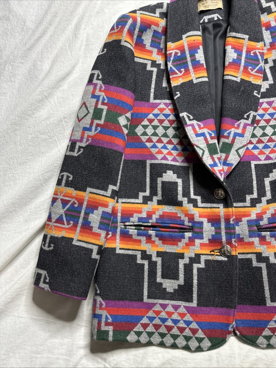Pendleton Knockabouts Coat Jacket Wool Southwest Tribal Aztec Vintage Medium USA  | eBay | eBay US