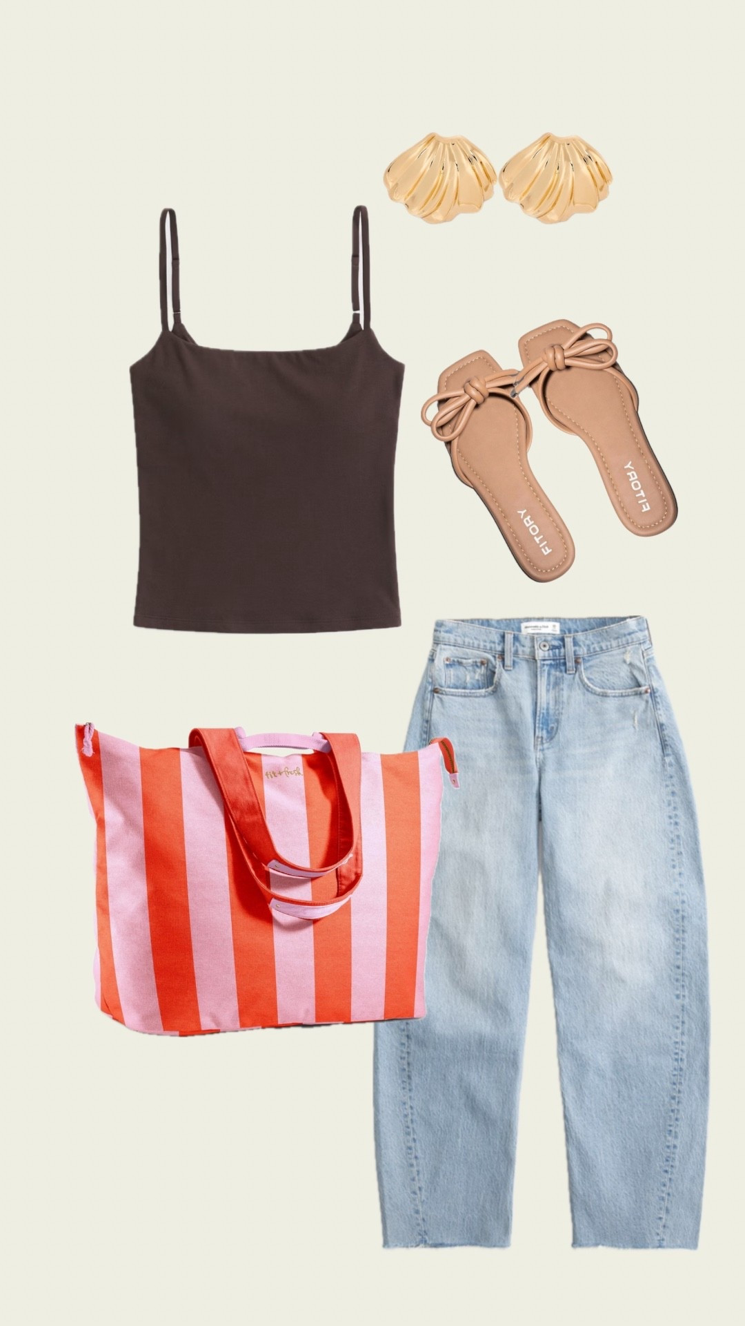 Spring break outfit 
Summer bow sandals 
Beach bag 

#LTKSpringSale #LTKmomlife #LTKootd