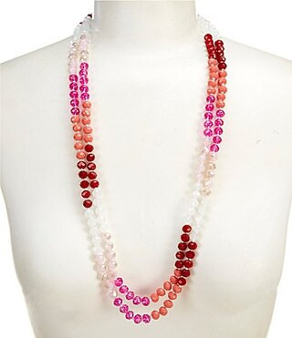 Dillard's Sienna Beads Long Strand Necklace - Multi/Pink | Dillard's