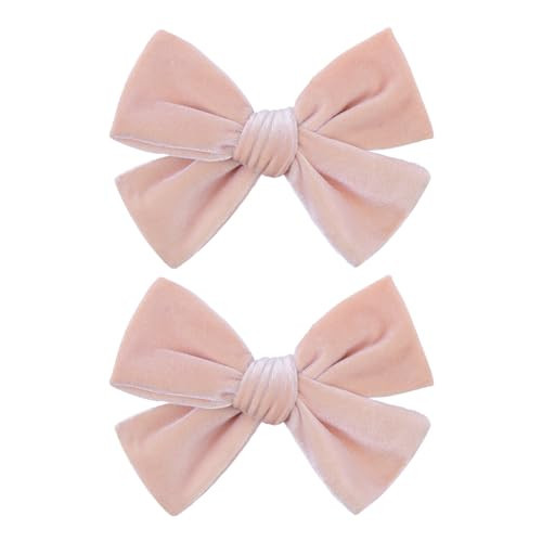 Velvet Hair Bows Alligator Clips for Girls Pink Bow Clip for Hair Bowknot Alligator Barrettes Baby Girls Hair Accessories Pink Bows Toddlers Kids | Amazon (US)