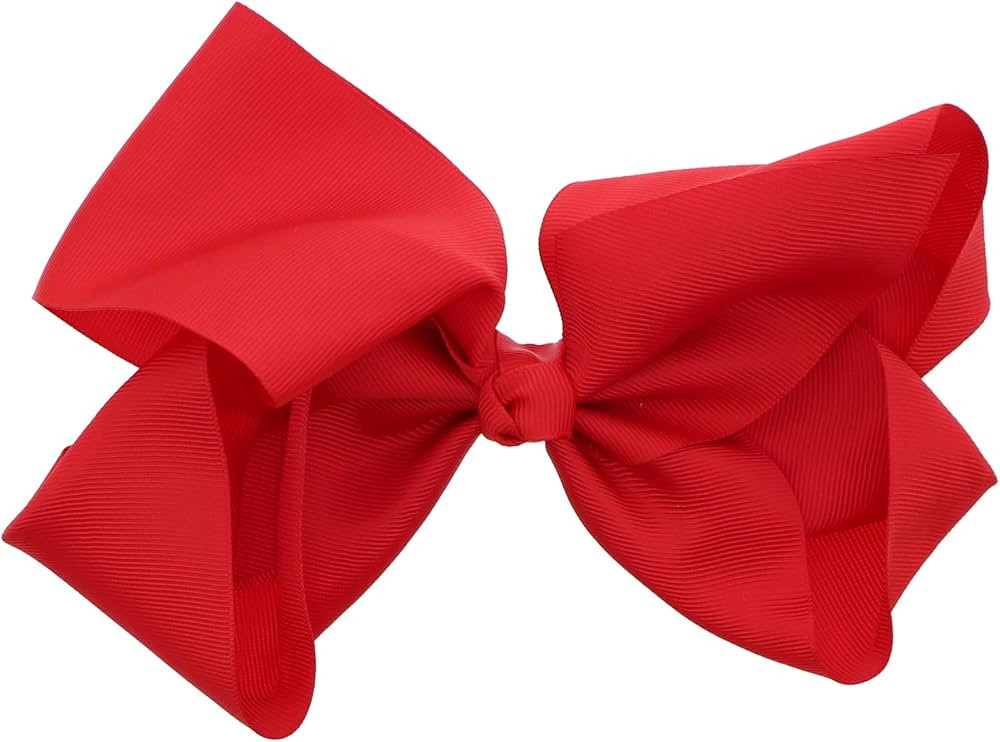 8 Inch Grosgrain Bow for Women and Girls (Red) | Amazon (US)