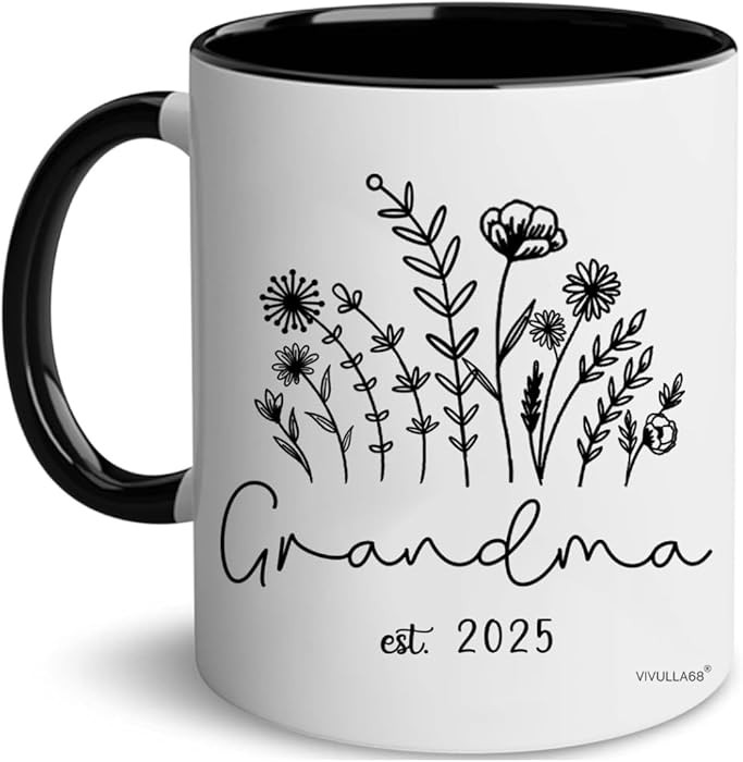 Vivulla68 Promoted To Grandma 2025 Mug, Promoted To Grandmas Mug, First Time Grandma Est 2025 Gif... | Amazon (US)