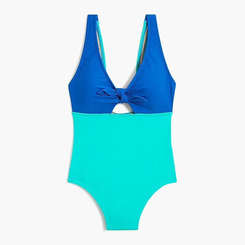One-piece cutout swimsuit with bow | J.Crew Factory