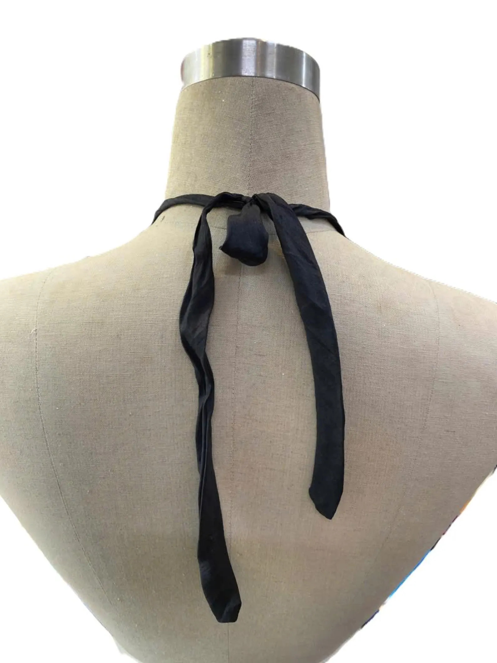 Black Multi-layered Silk Beaded Necklace, Fabric Necklace for Women, Multi-Strand Silk Beaded Nec... | Etsy (Global)