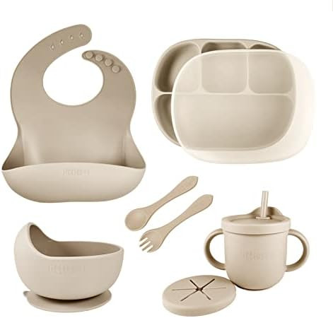 Littlesol Baby Led Weaning Supplies - Complete Silicone Baby Feeding Set - Includes Baby Plate, S... | Amazon (US)