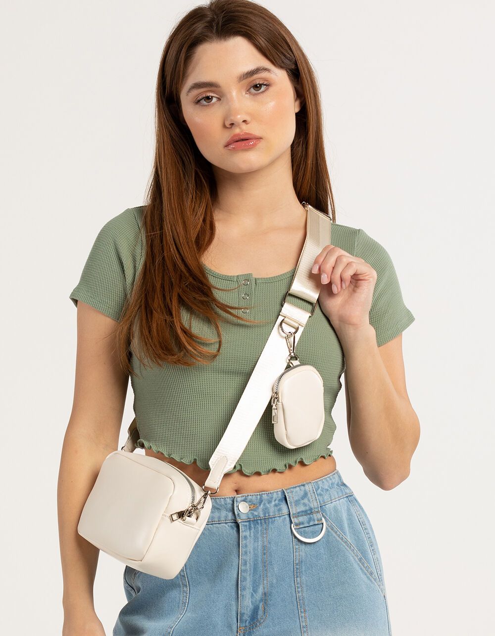 Smooth Double Pouch Crossbody Bag | Tillys