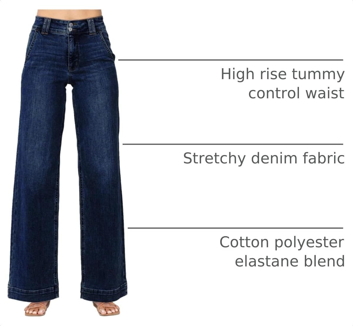 Astylish Women's High Waisted Wide Leg Straight Jeans | Amazon (US)