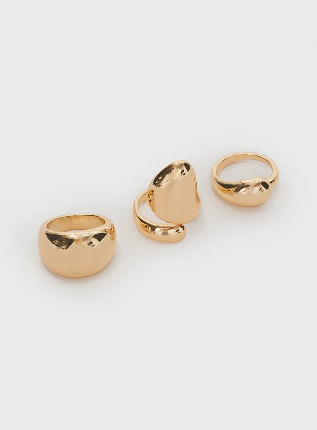 Elettra Ring Pack Gold | Princess Polly US