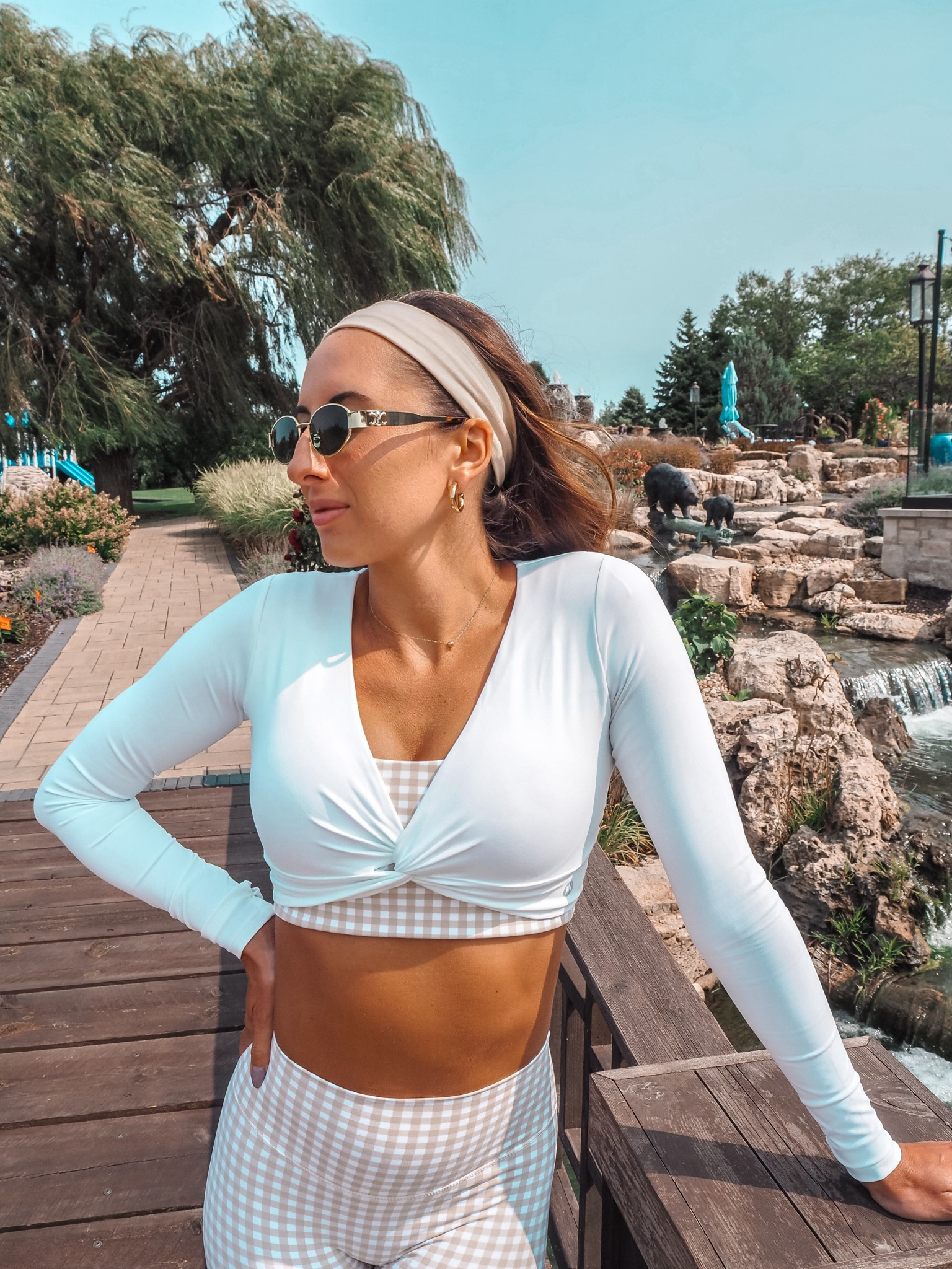 Fall transition gingham workout set 🍂 

Medium in sports bra + layered long sleeve top
Small in leggings 



Pilates workout pants crop top sports bra strength training 

#LTKActive