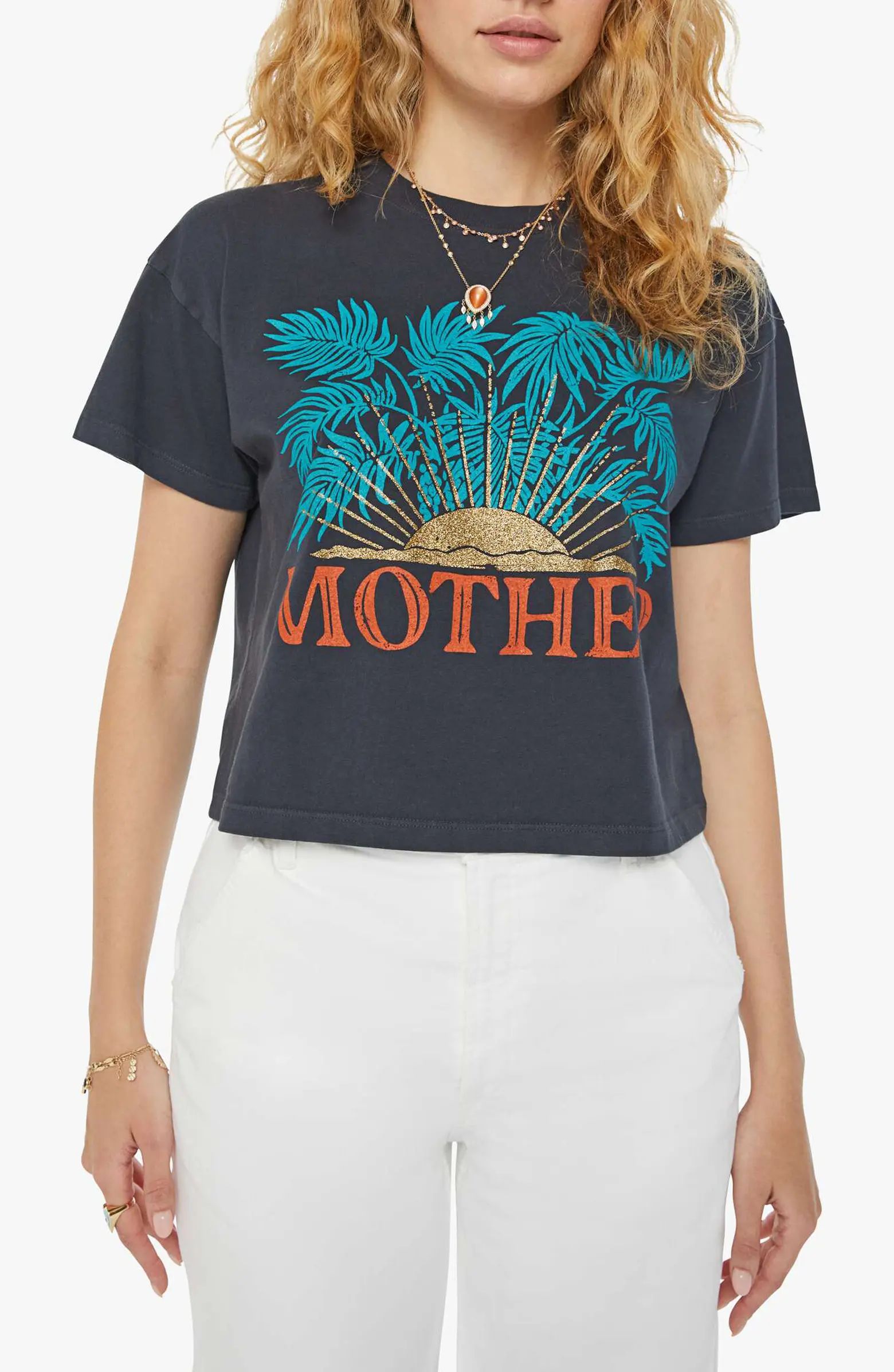 MOTHER The Grab Back Crop T-Shirt | Nordstrom | Nordstrom