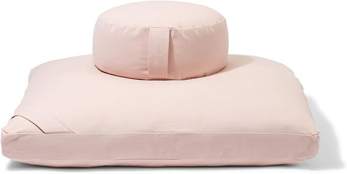Meditation Cushion Set by renoo - Durable Comfortable Organic Cotton, Linen, Hemp - Modern Zafu Z... | Amazon (US)