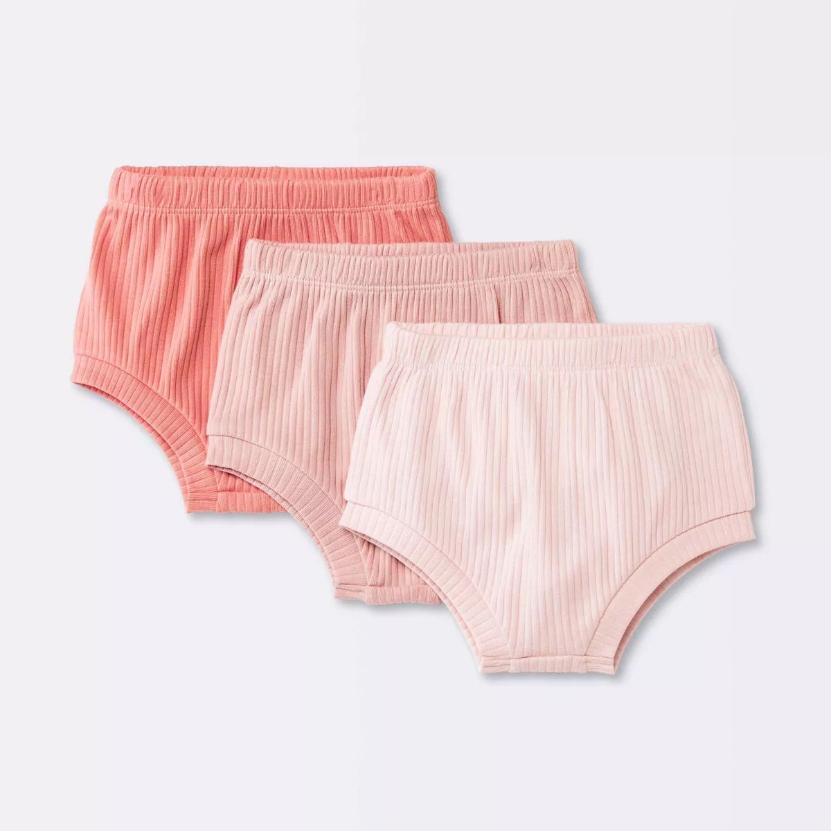 Baby Girls' 3pk Wide Ribbed Bloomer - Cloud Island™ Pink | Target
