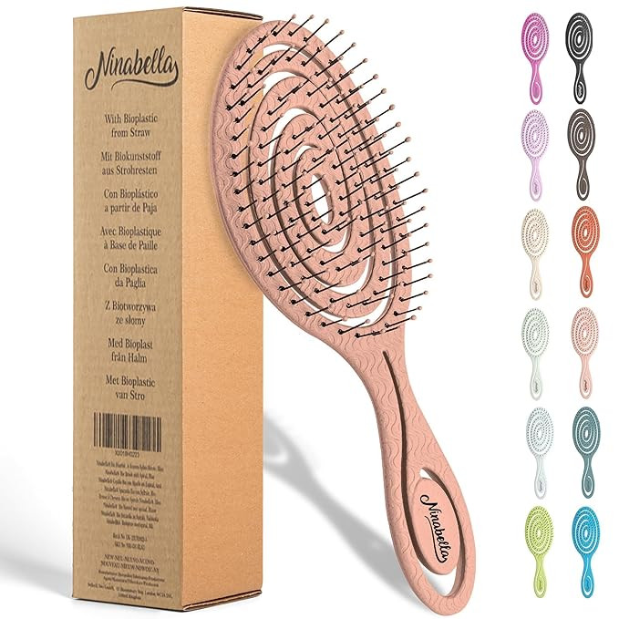 Ninabella Detangling Hair Brush for Women & Men - Does not Pull - Straightening Brushes for Strai... | Amazon (US)
